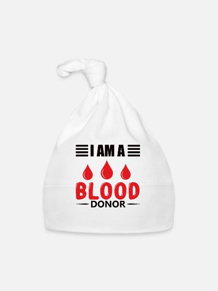 Blood donation Blood donations Blood donors - Organic Baby Cap - white - Front
