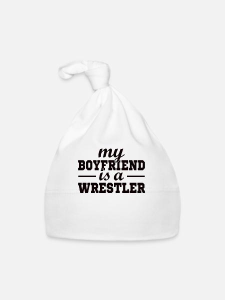 Lutte Lutte Cadeau de lutteur lutteur - Bonnet bio Bébé - blanc - Devant