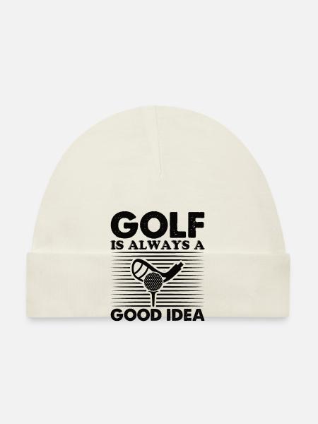 Golf Golfer Gift Hobby Club Quote - Organic Baby Cap - white - Front