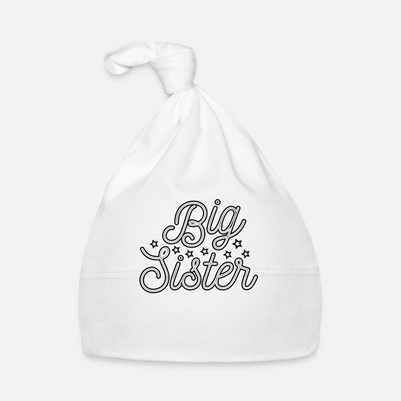 Soeur Frère Jumeaux Frères et sœurs - Bonnet bio Bébé - blanc