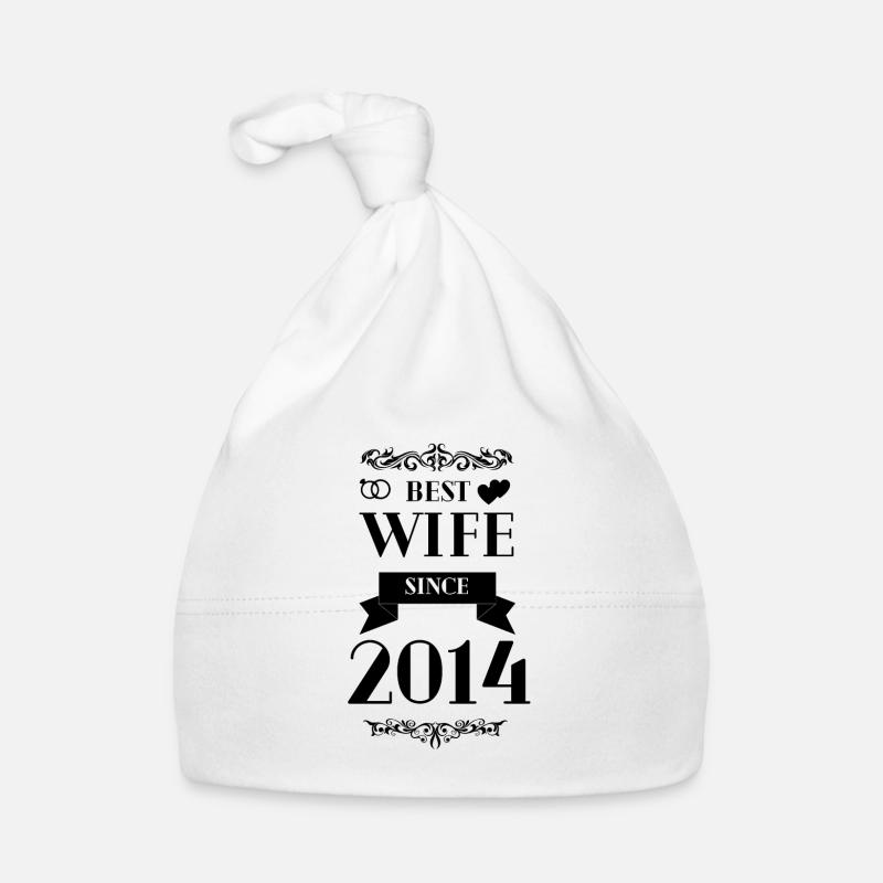 Beste Ehefrau seit 2014 Hochzeitstag Baby Bio-Mütze