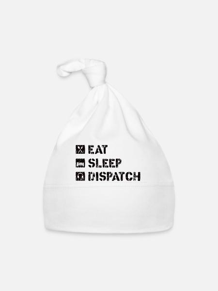 Meilleur devis de répartiteur Profession de cadeau Logistique - Bonnet bio Bébé - blanc - Devant