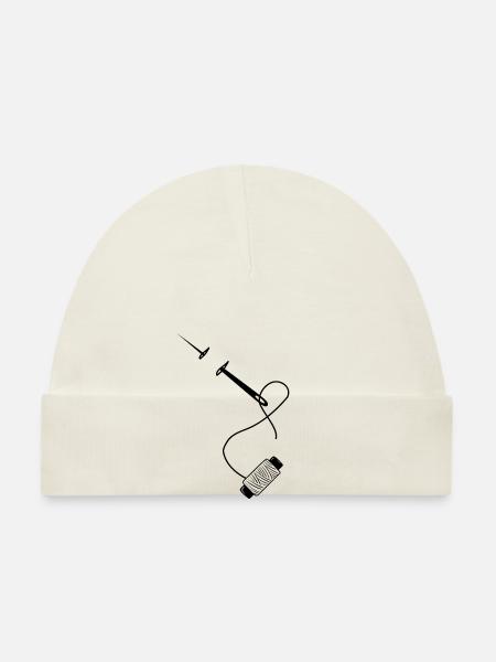 Seamstress Sewing Seamstress - Organic Baby Cap - white - Front