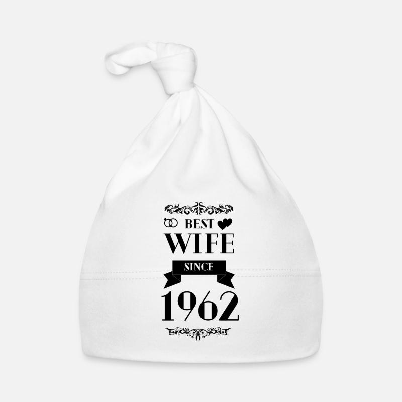 Beste Ehefrau seit 1962 Hochzeitstag Baby Bio-Mütze