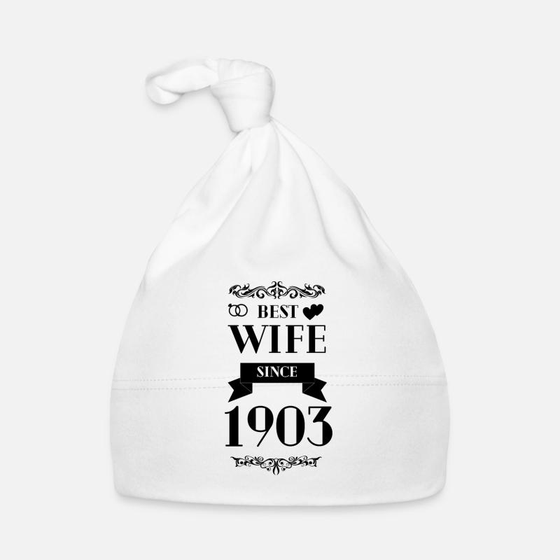 Beste Ehefrau seit 1903 Hochzeitstag Baby Bio-Mütze