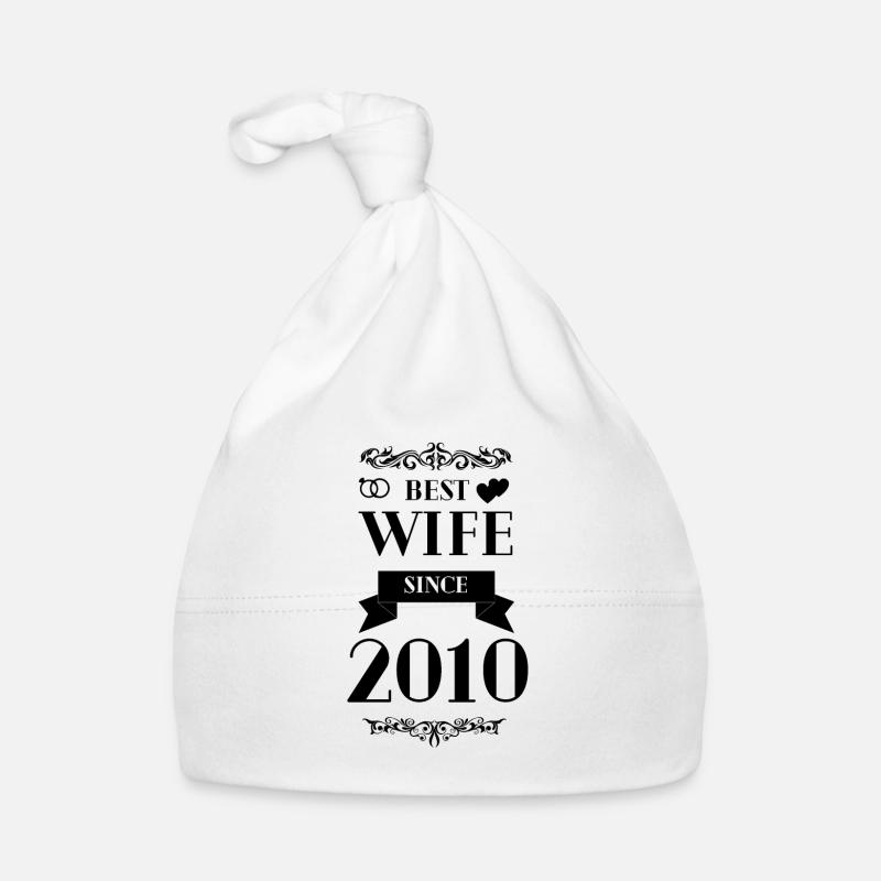 Beste Ehefrau seit 2010 Hochzeitstag Baby Bio-Mütze