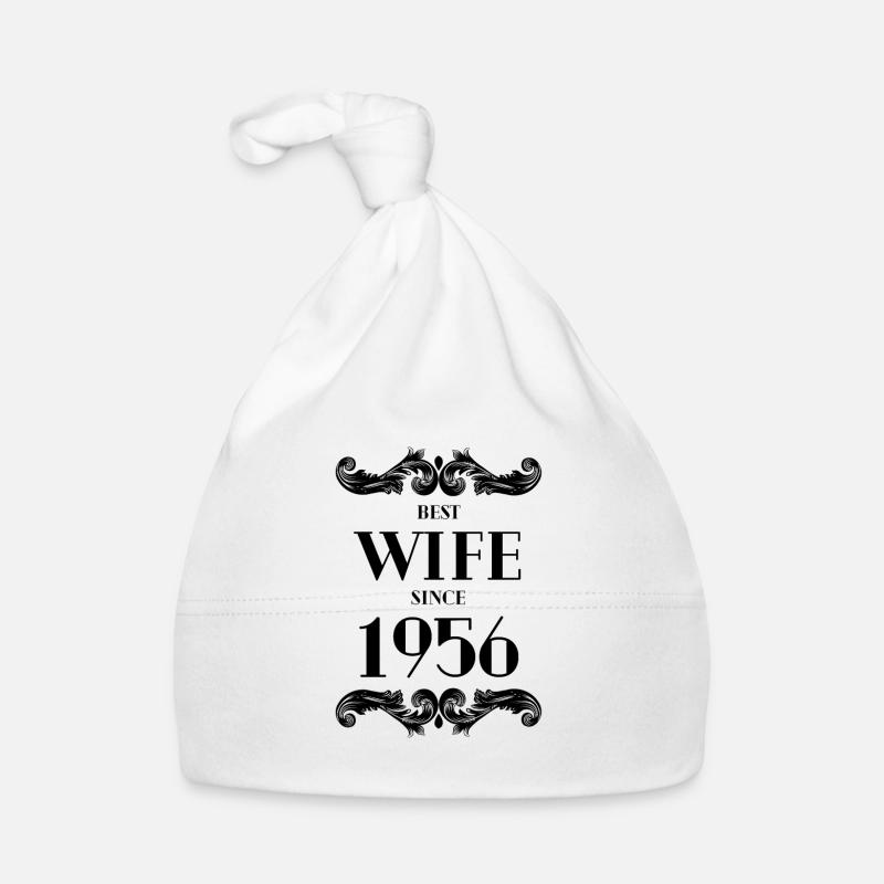 Beste Ehefrau seit 1956 Hochzeit Baby Bio-Mütze
