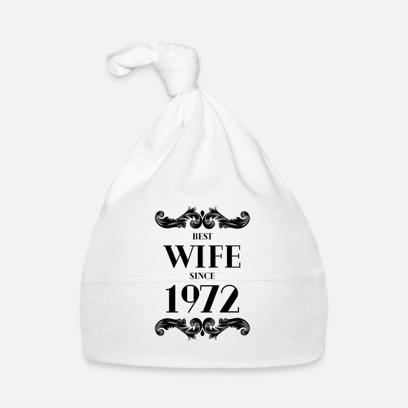 Beste Ehefrau seit 1972 Hochzeit Baby Bio-Mütze