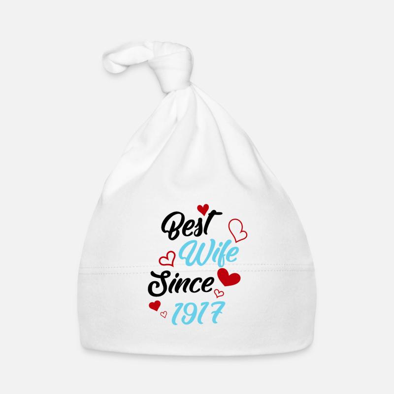 Jubiläum Trauerbeste Ehefrau seit 1917 Hochzeit Baby Bio-Mütze