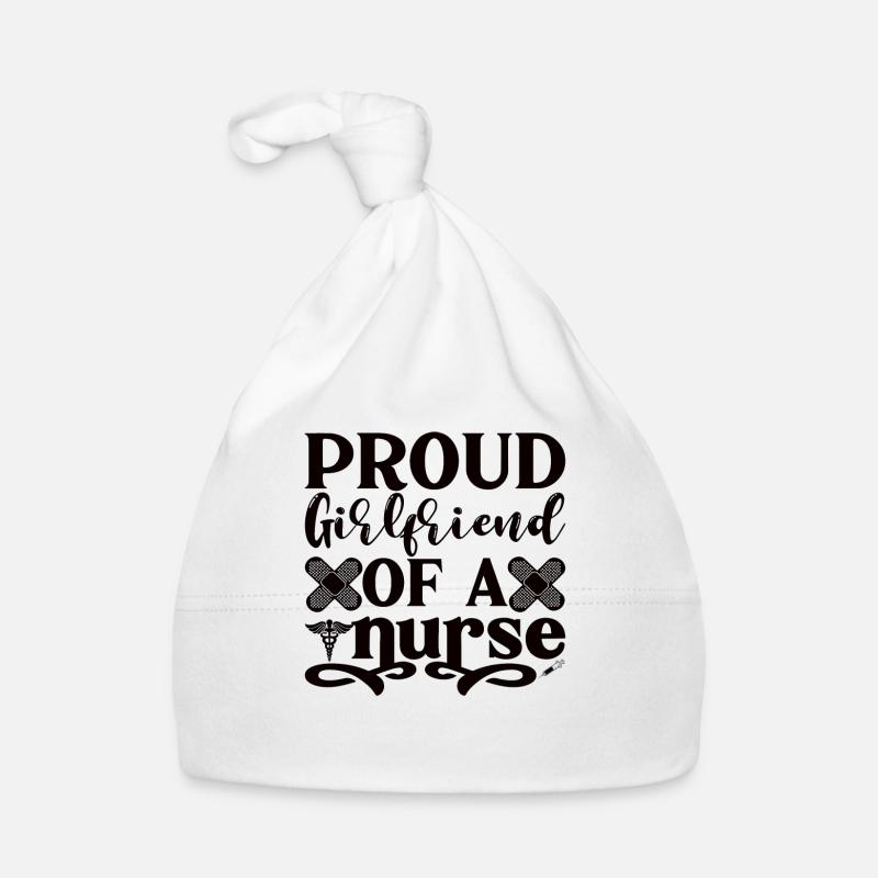 Stolzer Freund einer Krankenschwester Freundin Baby Bio-Mütze