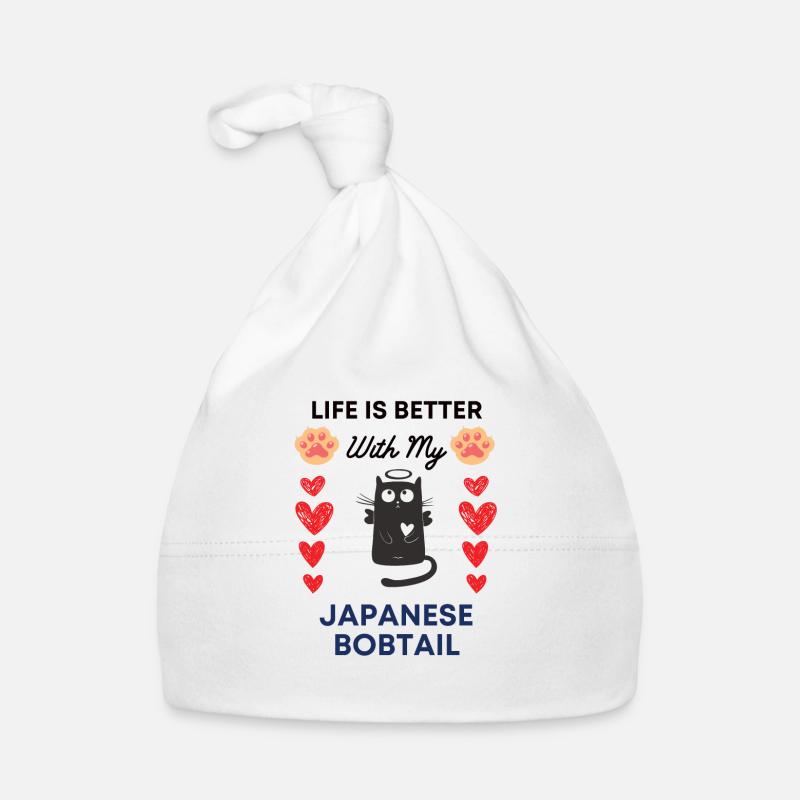 Bobtail japonais Chat japonais à queue de velours Bonnet bio Bébé
