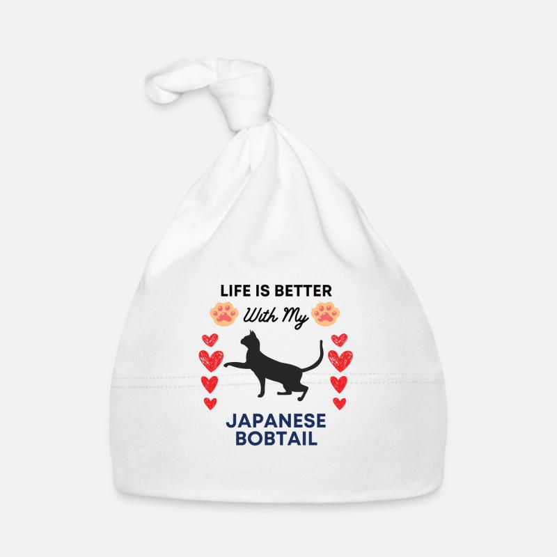 Japanese Bobtail Japanese velvet-tailed cat Organic Baby Cap