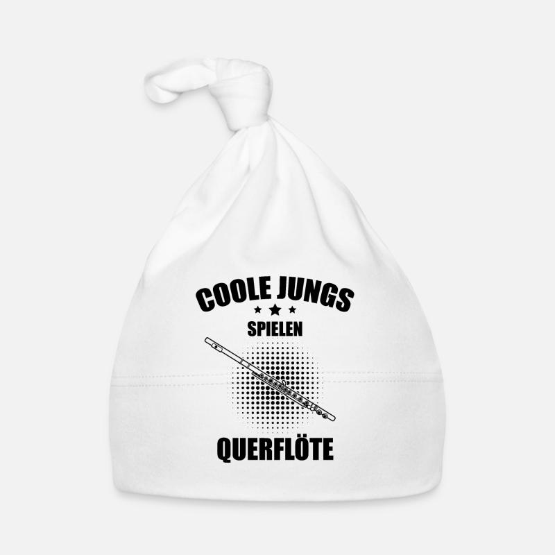 Querflöte Querflötenspieler Querflötist Baby Bio-Mütze