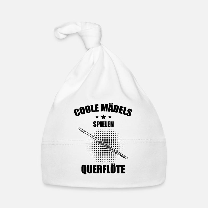 Querflöte Querflötenspieler Querflötist Baby Bio-Mütze