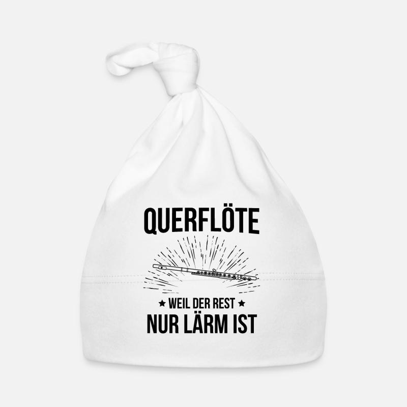 Querflöte Querflötenspieler Querflötist Baby Bio-Mütze