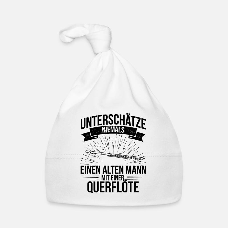Querflöte Querflötenspieler Querflötist Baby Bio-Mütze