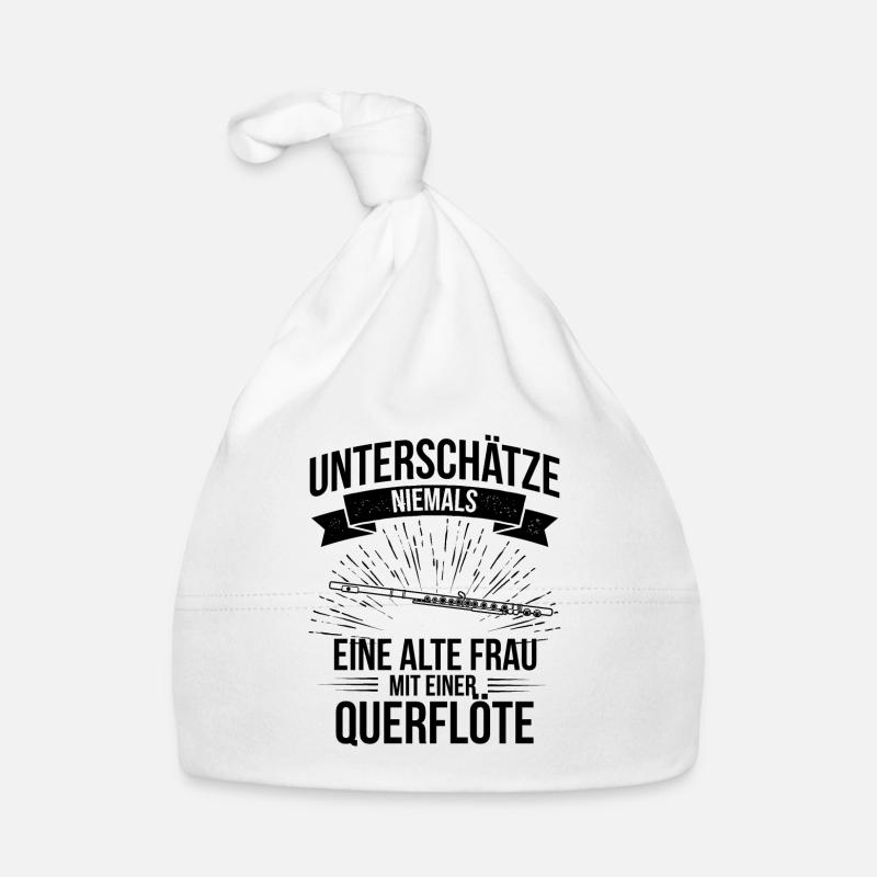 Querflöte Querflötenspieler Querflötist Baby Bio-Mütze