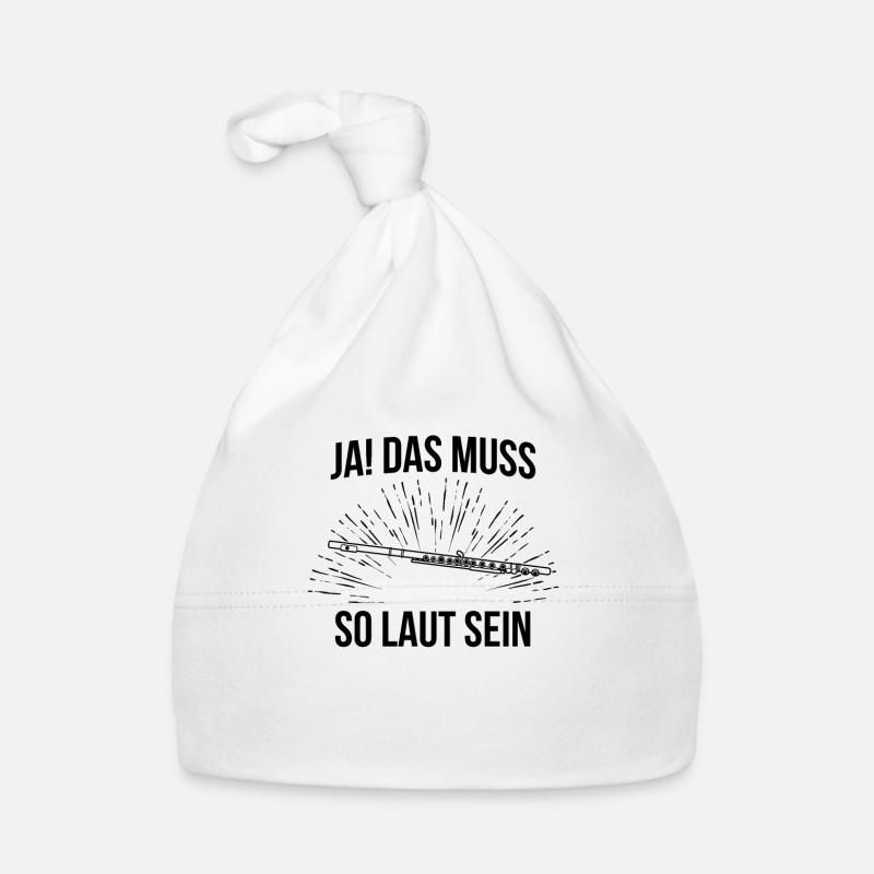 Querflöte Querflötenspieler Querflötist Baby Bio-Mütze