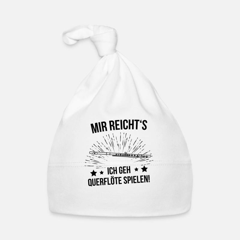 Querflöte Querflötenspieler Querflötist Baby Bio-Mütze