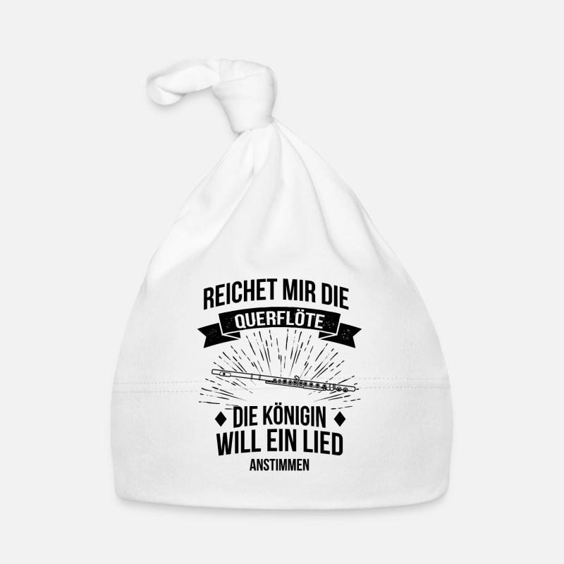 Querflöte Querflötenspieler Querflötist Baby Bio-Mütze