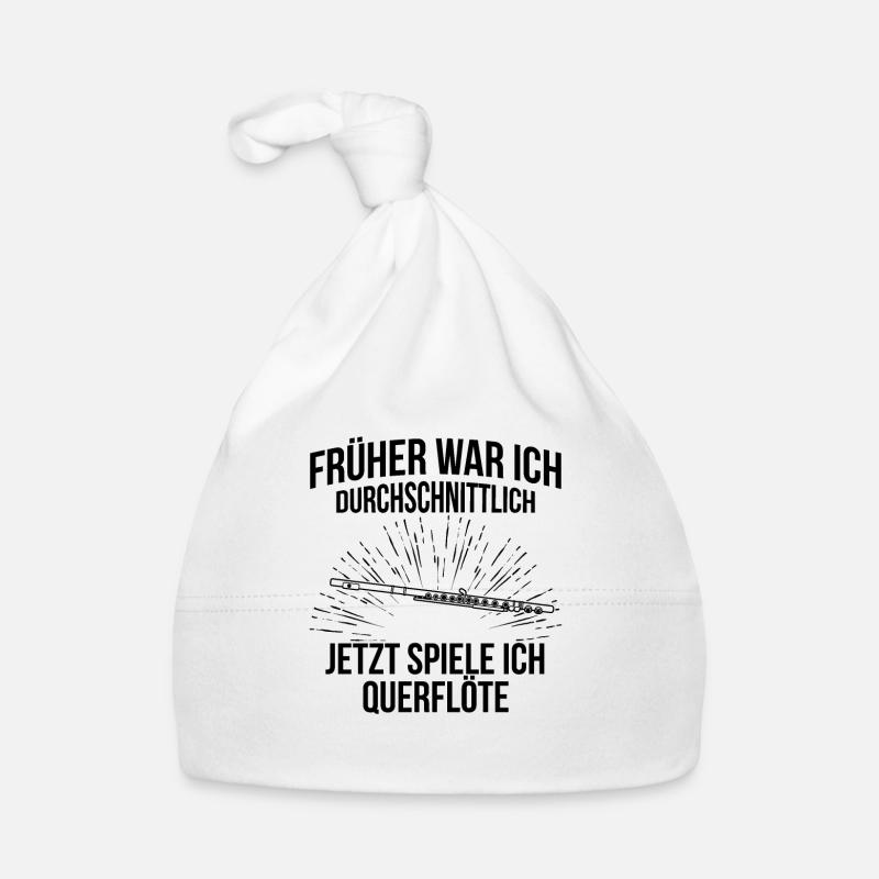 Querflöte Querflötenspieler Querflötist Baby Bio-Mütze