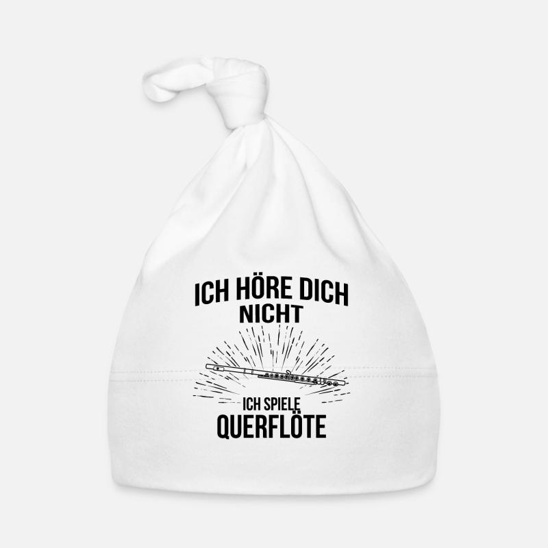 Querflöte Querflötenspieler Querflötist Baby Bio-Mütze