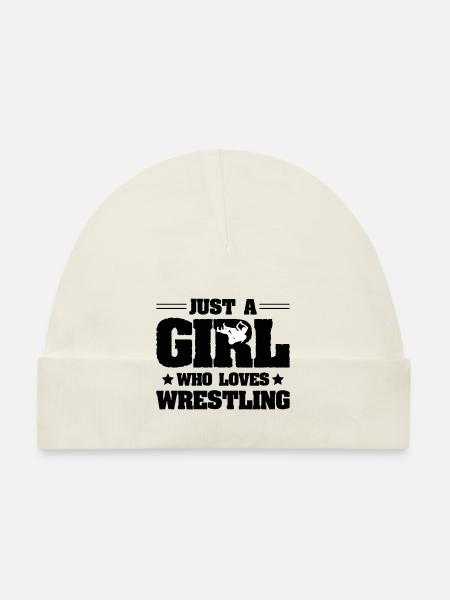 Frauen Wrestling Champion Wrestler Geschenk - Baby Bio-Mütze - Weiß - Vorne