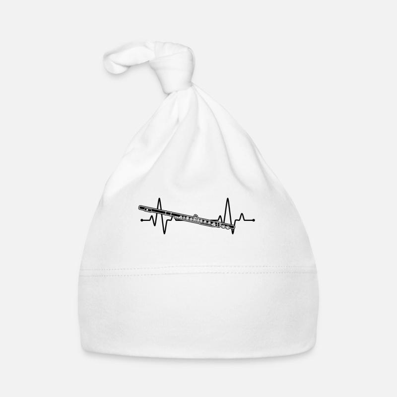 Querflöte Querflötenspieler Querflötist Baby Bio-Mütze