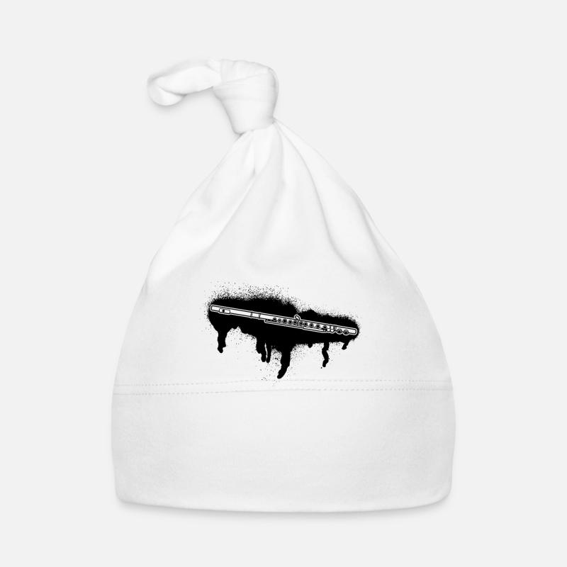 Querflöte Querflötenspieler Querflötist Baby Bio-Mütze