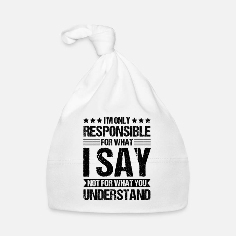 Lustiger Spruch Ironie Sarkasmus Fun Baby Bio-Mütze