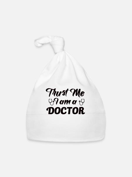 Interniste médical Médecine Docteur Cadeau - Bonnet bio Bébé - blanc - Devant
