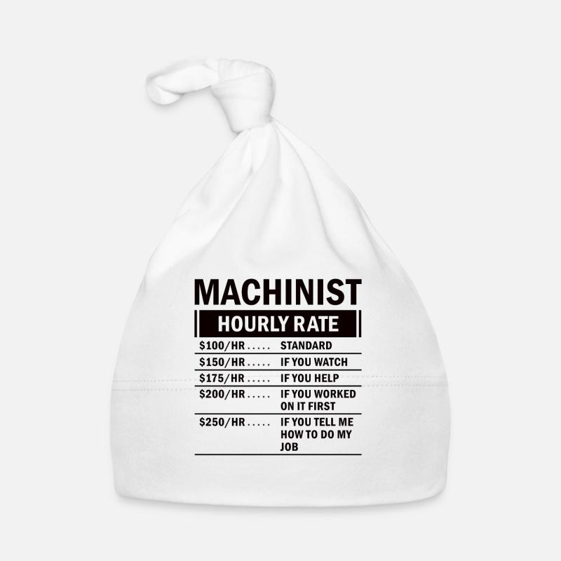 Cadeau d’opérateur d’usine de machine Bonnet bio Bébé