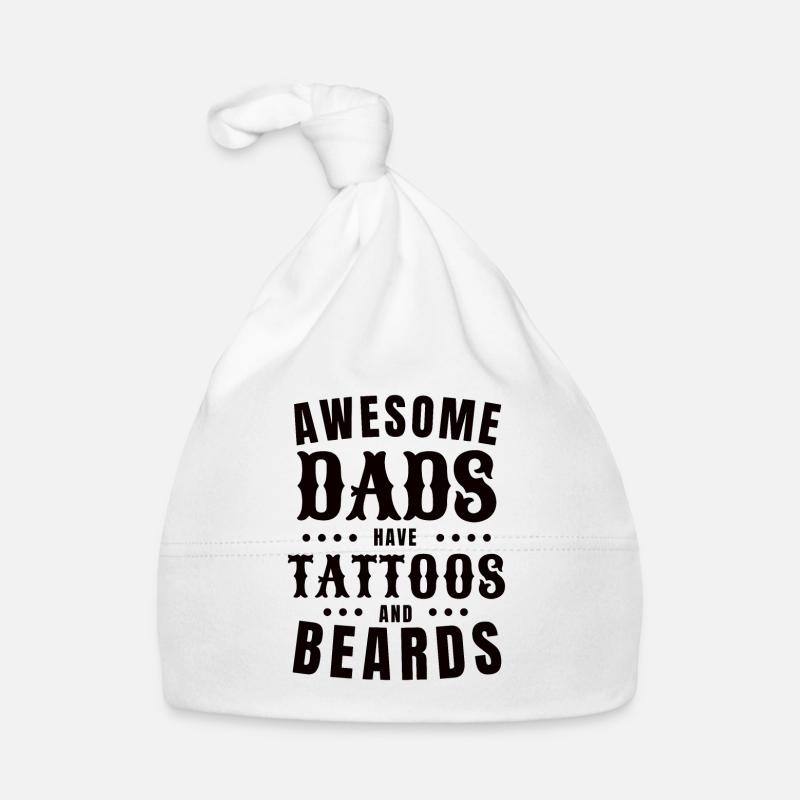 Father Tattoo Beard Husband Papa Legend Organic Baby Cap
