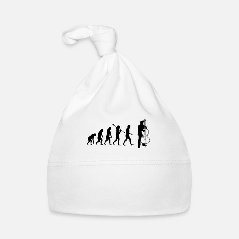 Contrebasse Contrebassiste Contrebassiste - Bonnet bio Bébé - blanc