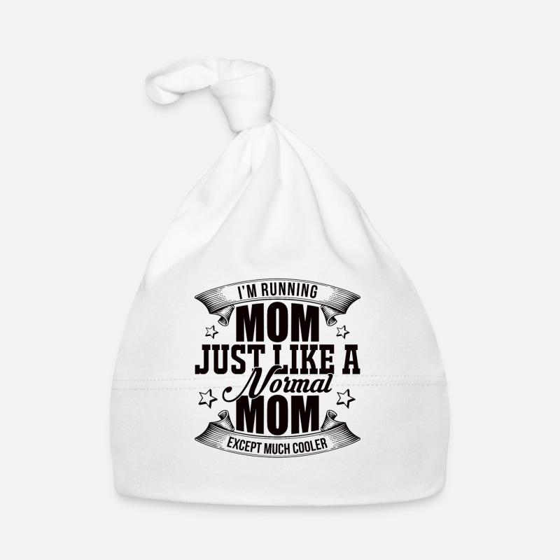 Stolze Läuferin Mama Joggen Mutter Laufen Mutter Baby Bio-Mütze