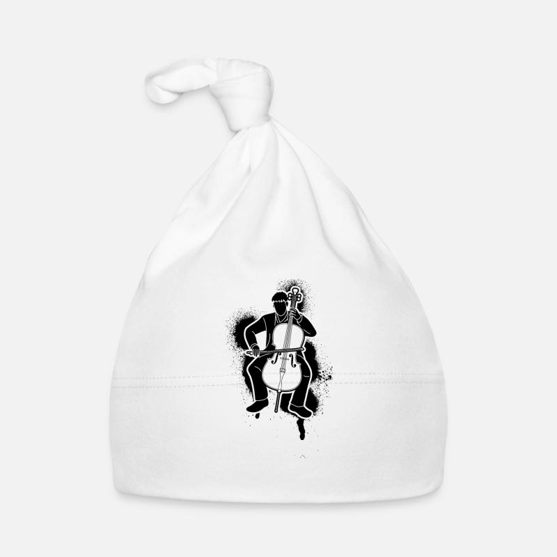 Violoncelliste violoncelliste - Bonnet bio Bébé - blanc