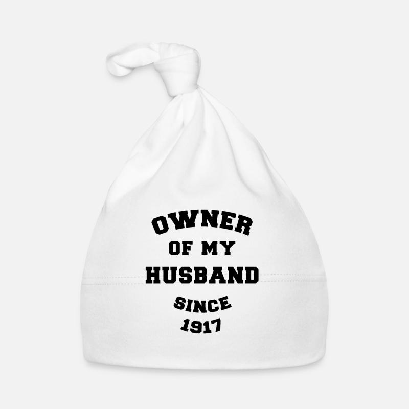 Propriétaire de mon mari depuis 1917 anniversaire de mariage Bonnet bio Bébé