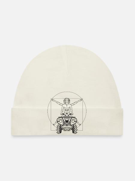 Funny Quad ATV Enthusiasts Quad Racers - Bonnet bio Bébé - blanc - Devant
