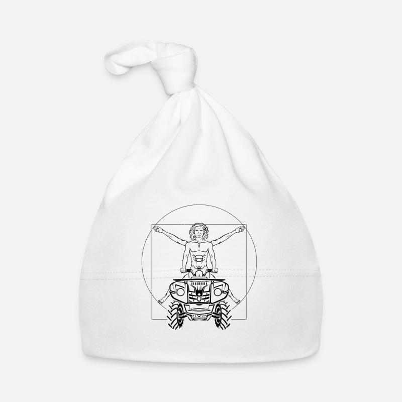 Funny Quad ATV Enthusiasts Quad Racers Organic Baby Cap
