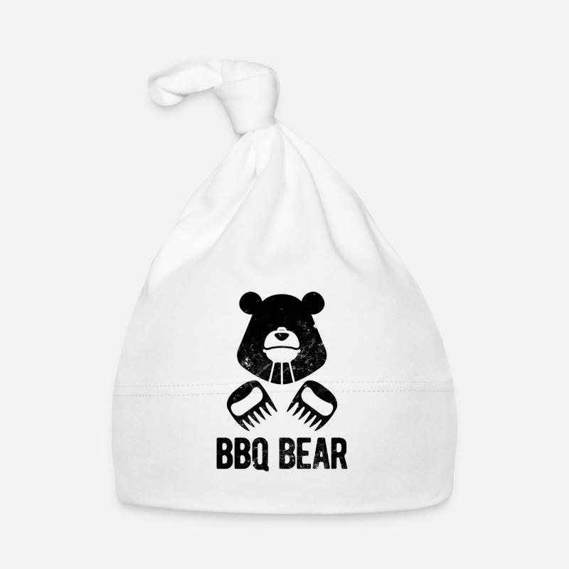 Clever Culinary Bear Grilling Design BBQ Organic Baby Cap
