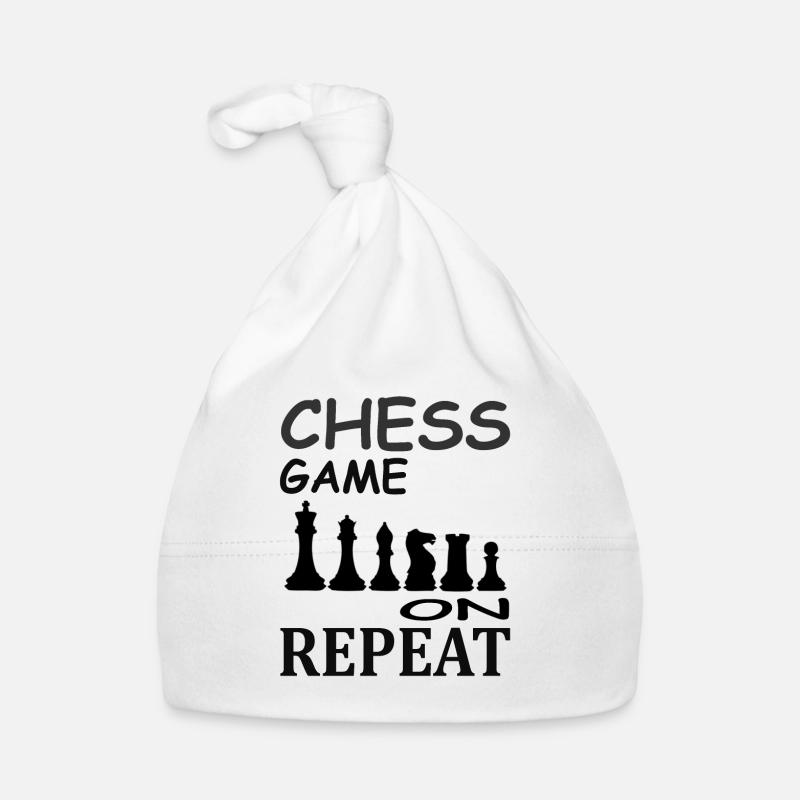 Play Chess Checkmate Board Game Gift Idea Organic Baby Cap