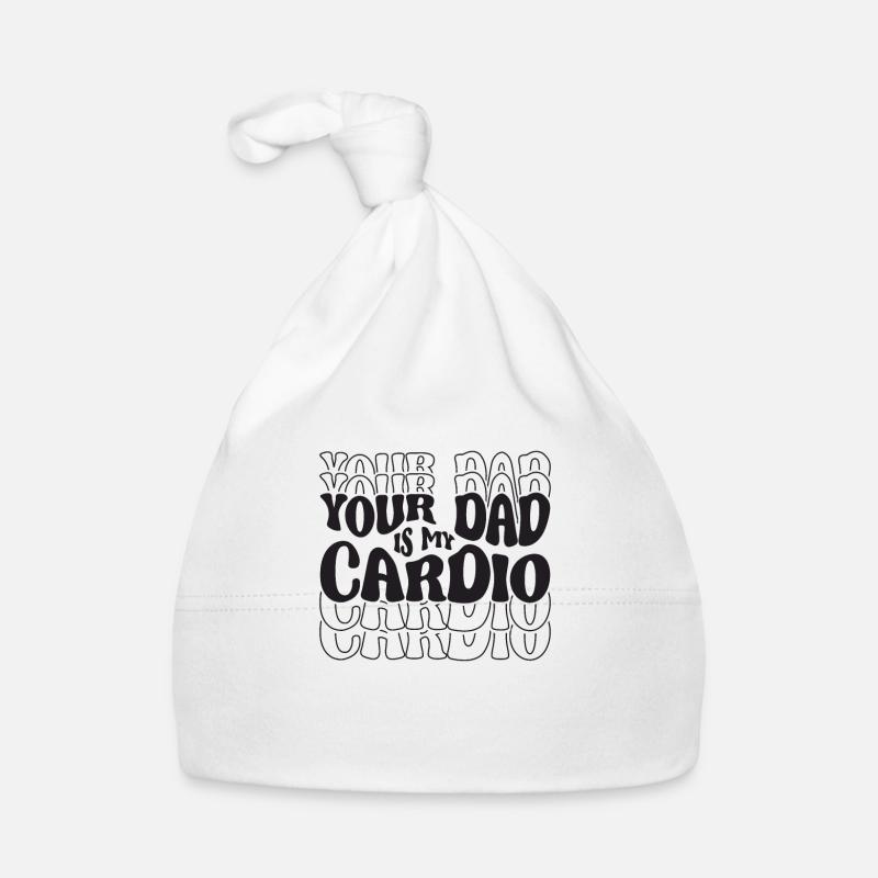 Ton père est mon cardio - Fitness - Bonnet bio Bébé - blanc