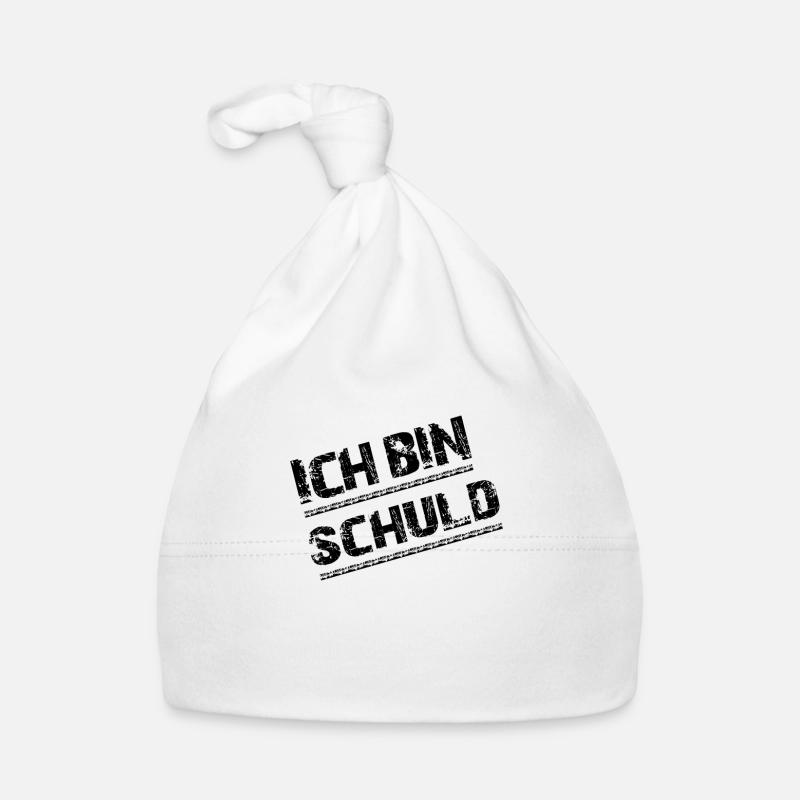 Ich bin schuld - Baby Bio-Mütze - Weiß