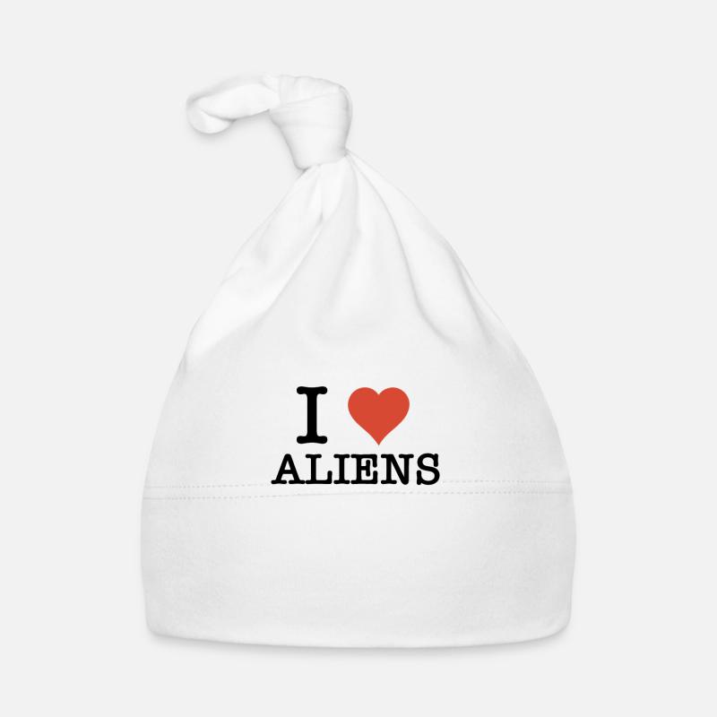 Alien Love UFO J’aime les extraterrestres Bonnet bio Bébé