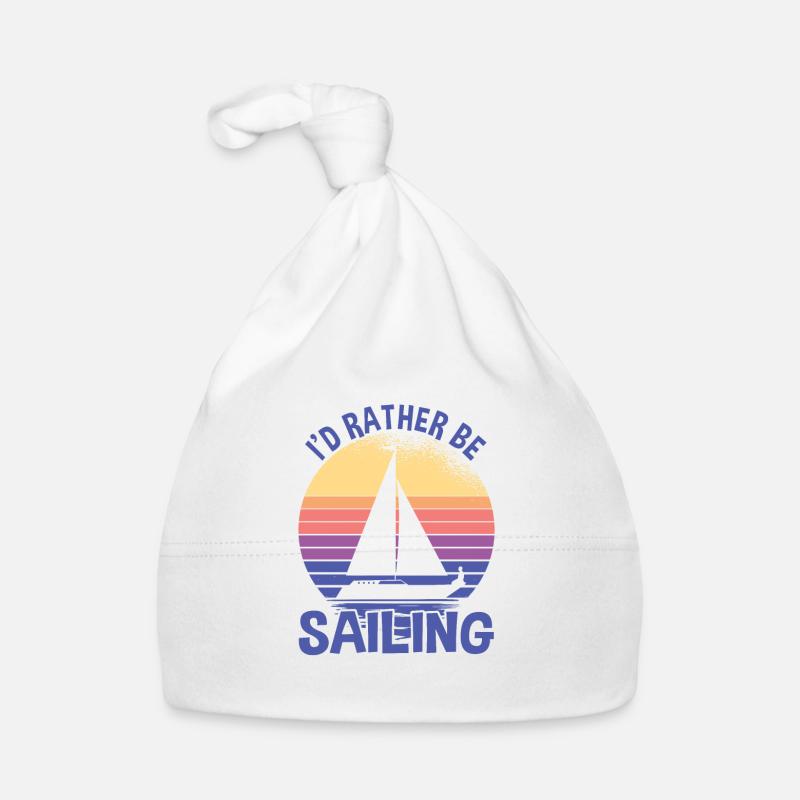 Rather Be Sailing Segelboot Baby Bio-Mütze