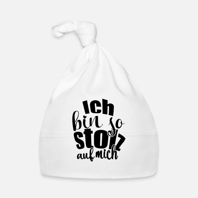 Ich bin so stolz auf mich Spruch selbstbewußt Baby Bio-Mütze