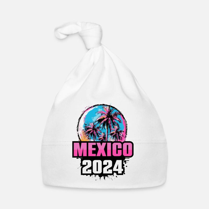 Mexiko 2024 Palmen Baby Bio-Mütze