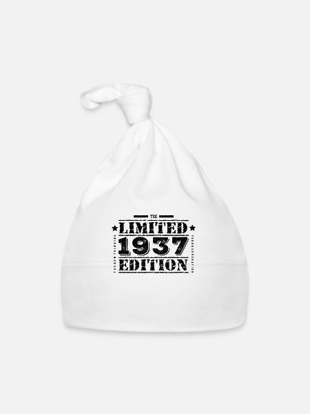 1937 Limited Edition Birthday - Organic Baby Cap - white - Front