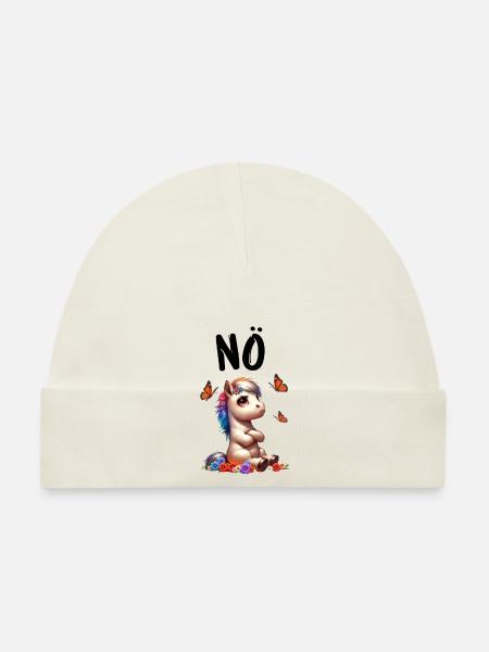 Horse Funny Saying Nope Rider Horse Lover - Organic Baby Cap - white - Front