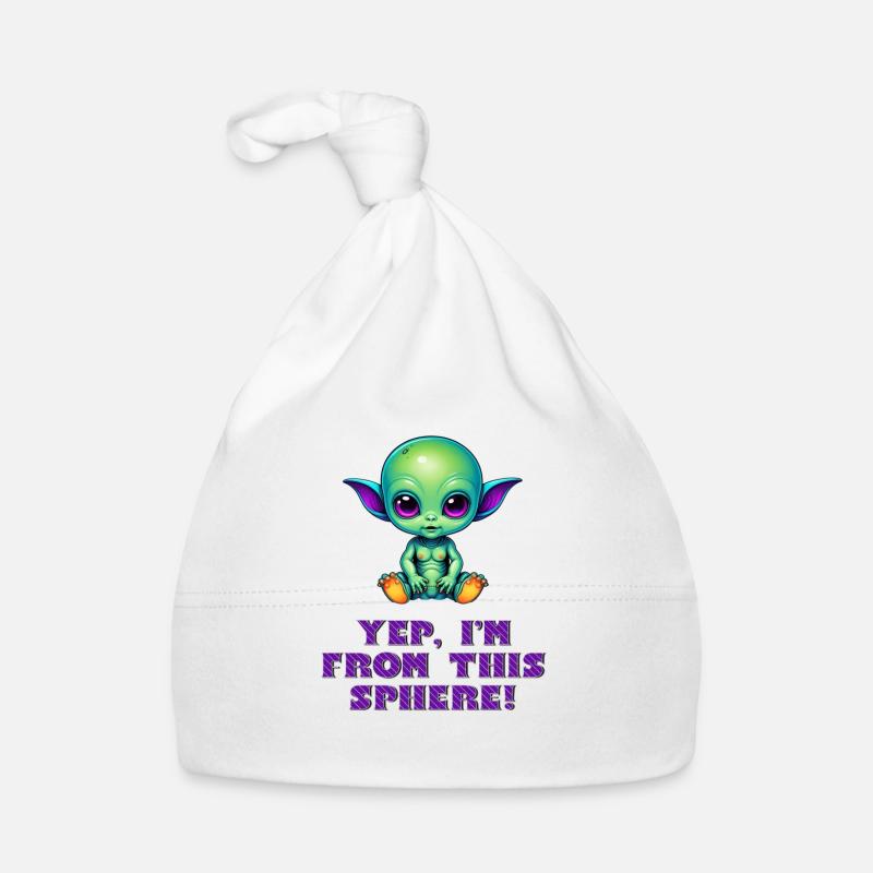 OUI, JE SUIS DE CETTE SPHÈRE ! Mignon bébé extraterrestre Bonnet bio Bébé